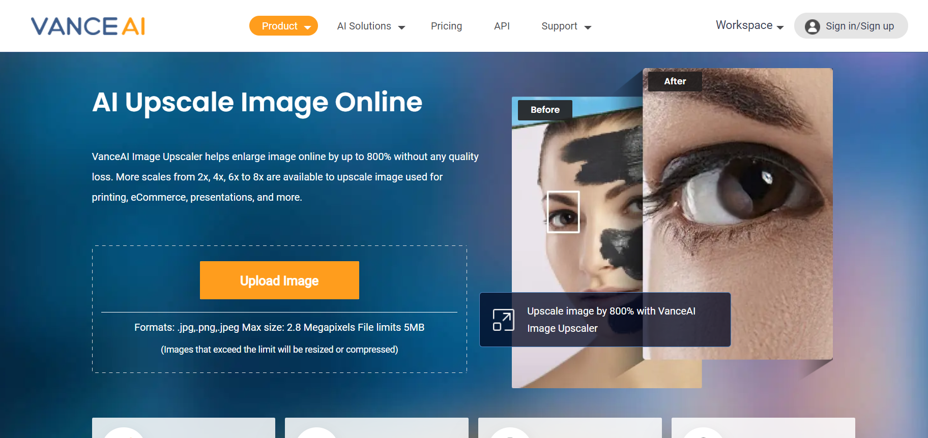 Features Of VanceAI Image Upscaler