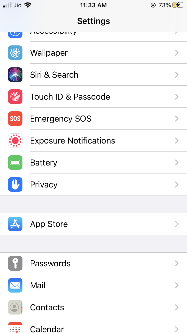 Go to the Settings app on your phone.